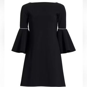 Chiara Boni La Petite Robe Natalia Piped Bell-Sleeve Dress Size 18 NWT